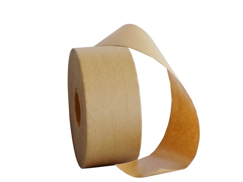 APQ Pack of 8 Reinforced Water Activated Tapes 2.75 x 375'. Gummed Tape  for Corrugated Cartons. Kraft Box Tape with Permanent Adhesion. Paper Tape